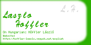 laszlo hoffler business card