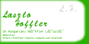 laszlo hoffler business card